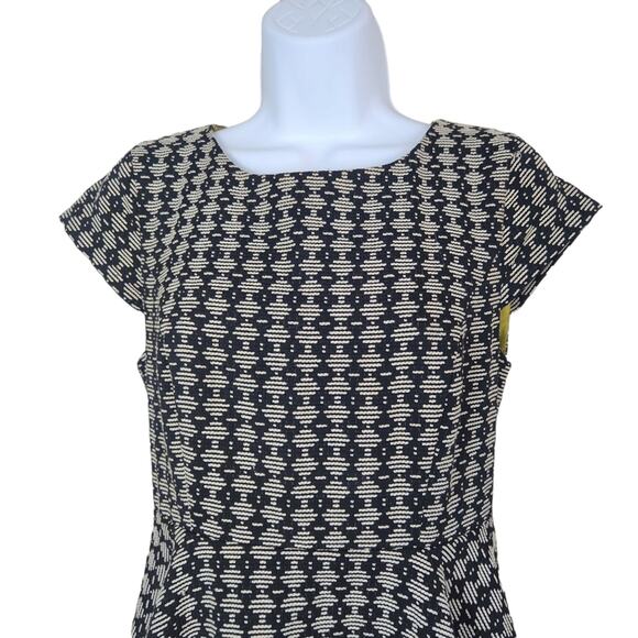 Anthropologie Maeve Dress Womens Size 0 Black & White Fit And Flare - Picture 2 of 14